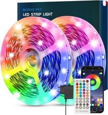 Bonve Pet Ruban LED 20M(10M*2) Bande LED RGB Bande Lumineuse Flexible