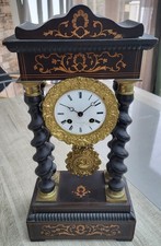 ancienne pendule clock horloge regulateur carillon à colonnes Napoléon III. 