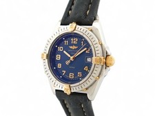 VINTAGE MONTRE BREITLING WINGS LADY B67050 ACIER ET OR 30 MM +BOITE QUARTZ WATCH