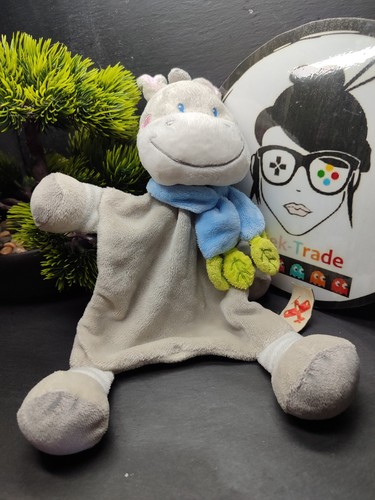 Doudou plat zébre gris - plat,