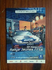 10E SELECTION RALLYE JEUNES FFSA PEUGEOT  carte postale postcard