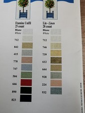 TOILE ETAMINE A BRODER DMC 10