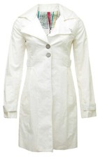 Trench lin slim blanc cassé
