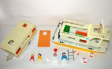 LOT PLAYMOBIL System Klicky Vintage BATEAU Plaisance 3540 Caravane 3249 1977 78
