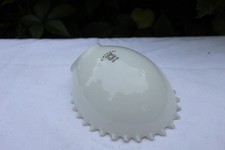 lustre abat-jour opaline ovale bombée  dentelle  autosit schott ancienne vintage