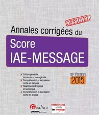 Annales corrigées du Score