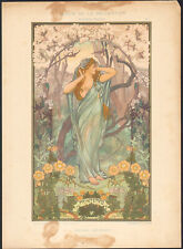 1900 Lithographie Printemps