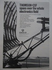 9/1973 PUB THOMSON-CSF AVIATION EQUIPMENT RADAR RADIO VHF UHF ILS ORIGINAL AD