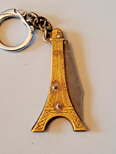 Petit couteau « porte-clef », laiton, forme Tour Eiffel, 9cm