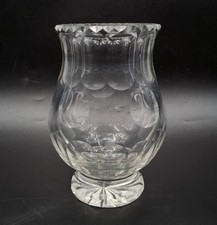 Photophore en cristal blanc soufflé taillé de Bohème Design XXème