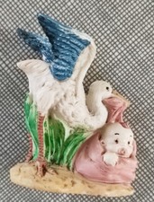 STATUETTE BIBELOT CIGOGNE AVEC