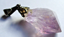 Ancien pendentif MATY griffe argent améthyste naturelle bijou vintage 1572