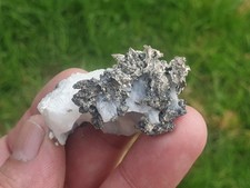 Véritable Argent natif calcite 145ct Imiter Tinghi Maroc Native Silver Morocco