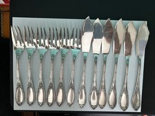 6 Couverts À Poisson Métal Argenté 