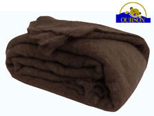 Couverture mohair ourson 320g chocolat 240x260