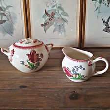 Sucrier & Pot à lait Gien