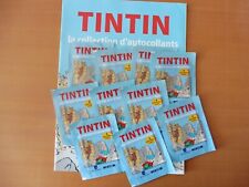 RARE 10 POCHETTES + ALBUM  TINTIN  2013 STYLE  PANINI LE SOIR  NEUF COLLECTOR !