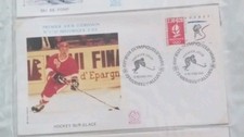Jeux Olympiques Albertville 92  HOCKEY  Numérotee Enveloppe 1er Jour-1991