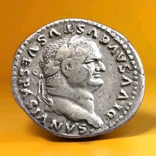 Monnaie Romaine Denier Vespasien Aux Capricornes RARE 