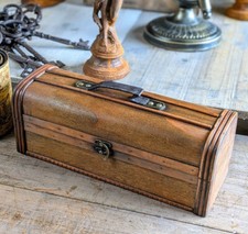 DECO VALISE POUR BOUTEILLES MARRON COFFRE TRÉSOR STYLE ANCIEN BOIS VINTAGE NEUF