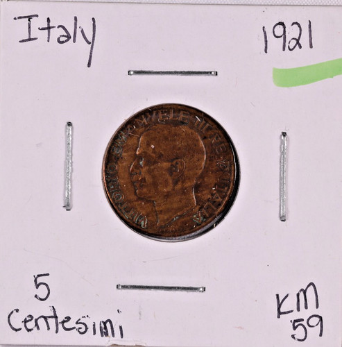 1921 italy centesimi victor - 1921,