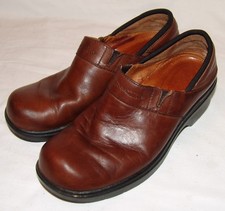 Ariat Brown Leather Slip On Mules Shoes 7B Womens