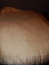 ANCIENNE NAPPE OVALE AJOURÉE BEIGE DÉCORATION VINTAGE LINGE TABLE BRODERIE 