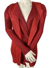 Veste Plissée Rouge Pleats Please Issey Miyake