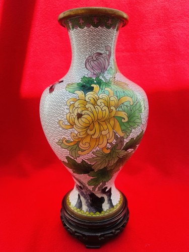 Vase cloisonné chinois sur - cloisonné,