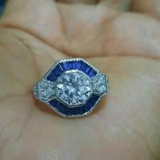 Bague de mariage art déco en