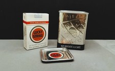 LUCKY STRIKE vintage - Boite métal et paquet cigarettes (vides)    - lot n°2
