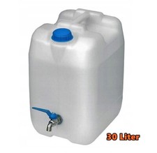 Bidon D 'Eau Blanc 30 Litre Réservoir D'Eau Avec Metallhahn Camping Camion