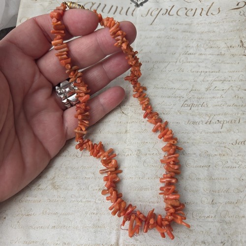 Collier corail rouge - rouge, de