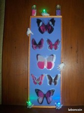 Décoration artisanale lumineuse, unique et originale. Thème "papillons"