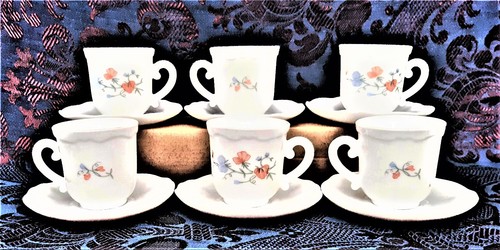 Arcopal fleurs bleues - *, roses