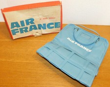 vintage 1970 AIR FRANCE magnifique SAC en plastique de VOYAGE cabine bleu AVION