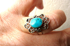 Bague en argent massif a