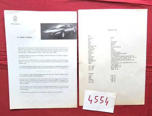 4554 ghia de tomaso - n°, /