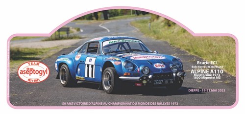 Plaque rallye dieppe 2023 - «, 2023»