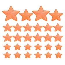 Patchs Thermocollants en Forme d'Étoile à Paillettes, 28 Pcs Coudre Orange