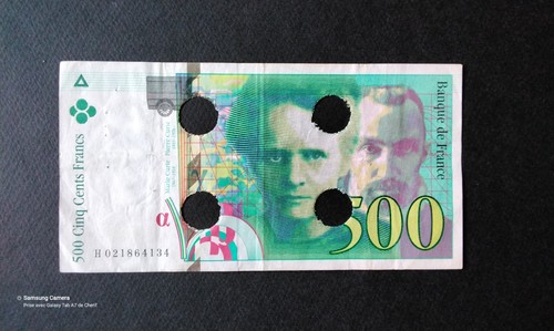 Billet banque 500fr - billet, de