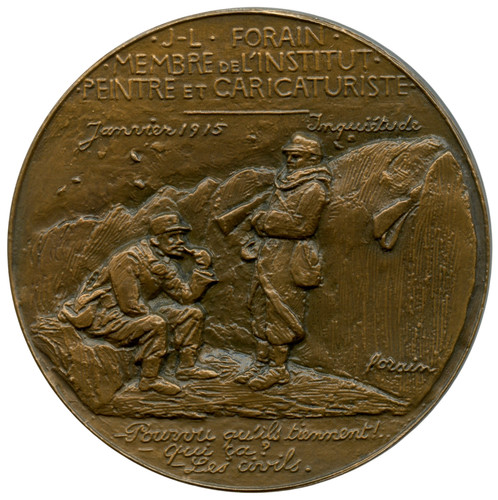 Medaille bronze caricaturiste - bronze,