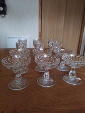 lot de 6 coupes champagne et 6 verres cristal baccarat bambou tors