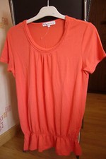 Haut / Tee-shirt / Tunique couleur orangée manches courtes femme T.1 -  neuf