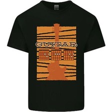 T-Shirt Enfant Guitare Basse Électrique Acoustique Musique Garçons Filles