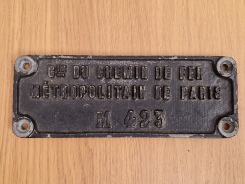 Plaque originale cmp métro - originale,