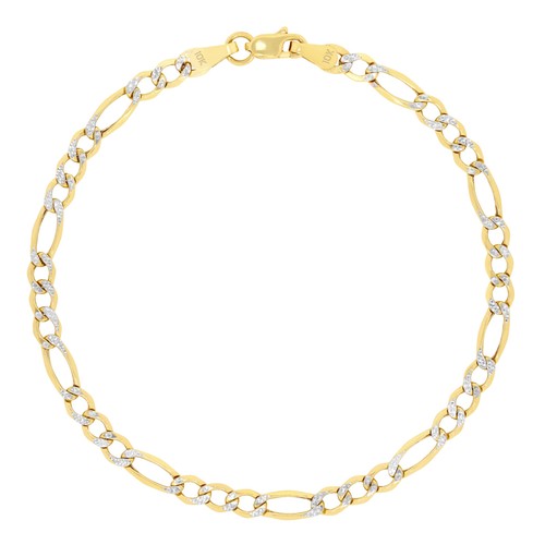 Bracelet chaîne figaro pave - bracelet,