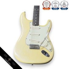Guitare blonde blanche Fender