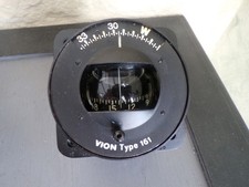 Compas d'aviation Vion type 161 fiche contrôle de 1975