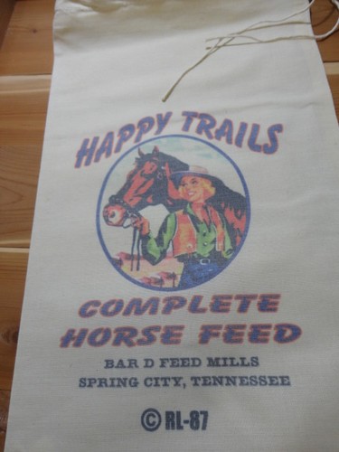 Happy trails flour bag - happy,